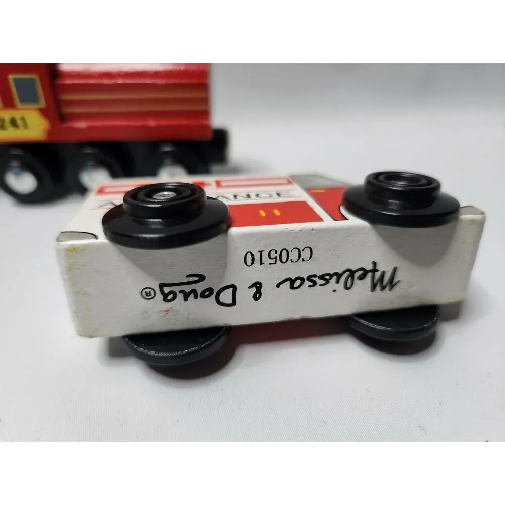 Mixed Wooden Train & Vehicle Lot – Melissa & Doug + Unbranded